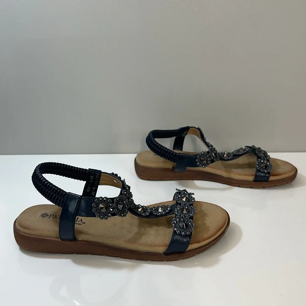 Patrizia by Spring Step Talitha Blue Sandals Size 37(6.5-7)